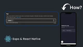 Create YouTube-Style Tag Input UI with React Native Expo | Add & Remove Tags with Toasts