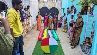 Spin the arrow and pop all balloons race challenge || Village Avengers