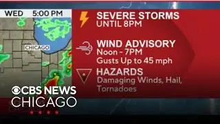 Chicago weather today includes severe storm threat, isolated tornado threat
