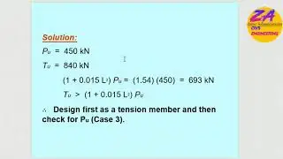 Design A Roof Member Under Tensile Force || Design Tension Member