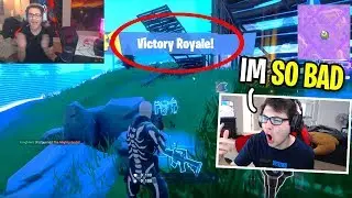 Reacting to my FIRST WIN on Fortnite... (CRINGE)