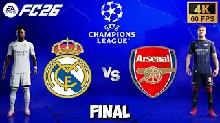 FC 26 - Real Madrid vs Arsenal Ft. Mbappe, Vini Jr | UEFA Champions League Final