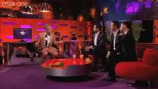 Hugh Jackman, Michael Fassbender & James McAvoy dance to Blurred Lines - The Graham Norton Show