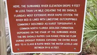 Florida biggest rapids,  Big Shoals ,and a hike to Little Shoals rapids in Florida