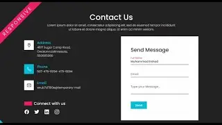 Complete Responsive Contact Us Page Using Html & Css