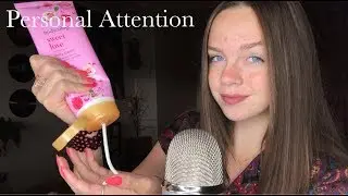 ASMR Personal Attention Triggers (Lotion, Candles, Face Touching)