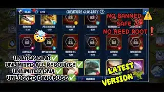 UPDATE! JURASSIC WORLD MOD APK LATEST VERSION! FREE PURCHASE, UNLCOKED ALL DINO!