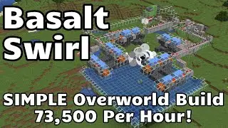 The Basalt Swirl (Overworld Build - 73,500 Per Hour!) (Minecraft Java 1.16+)