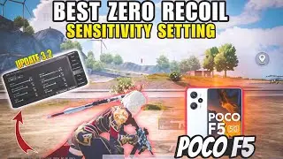 🔥POCO F5 BGMI Sensitivity : BGMI 3.2 UPDATE ZERO RECOIL SENSITIVITY 🔥| BEST SENSITIVITY SETTING 2024