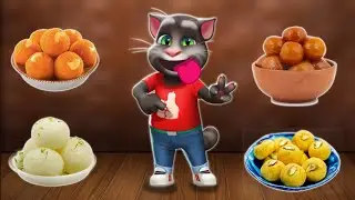 Talking TOM Billu eating rasgulla 🐈🐈 / Billu eating sweet/ #mkbillu #sbbillu #rasgulla #sweet