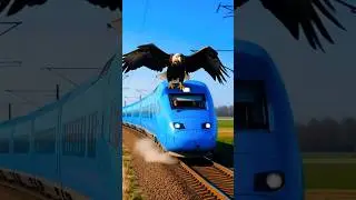 Eagle Saved the Train 🚄🦅 | True Hero in the Sky  || ❤️🔥#ai #sorts