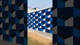 Modern 3D wall painting decoration 😍| 3D wall art painting design | Wall Paint design ideas #shorts