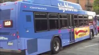 Santa Monica Transit -Big BLUE BUS- Rapid 10, Boarding  in DTLA