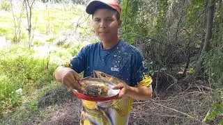 Uma pescaria  top, em seguida um frito de peixe  delicioso 
