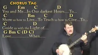 Angels Among Us (ALABAMA) Banjo Cover Lesson - Capo 1st Fret