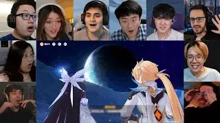 Реакция на Genshin Impact | Путешественник посещает Луну с Коломбиной | Видеоролик 