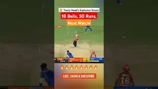 Travis Head Goes BEAST MODE! 💥 50 off 18 Balls | Unbelievable Hitting! #srhvsmi #ipl2025 #shorts