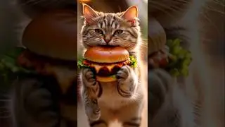 burger-making cat　#animals #cat #comedy #cooking #ai