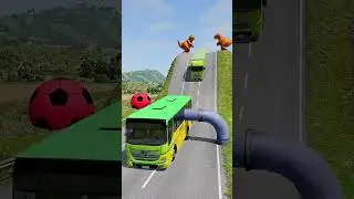 Colorful Cars vs Speed Bumps #14!BeamNG.drive