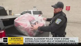 Annual Allegheny County police holiday distribution event takes place at Monroeville Mall