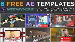 YouTube Subscribe Button Intro | Free Adobe After Effects Templates | 3D Sliding Photo Albums
