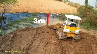 Best Operator Skills Processing Small Project Land Filling KOMATSU Bulldozer Leveling Soils