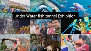Binny Mill Underwater Fish tunnel exhibition in Bangalore 2023 🐟🐠🐬#Funrides#RoboticAnimalcollection