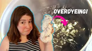 Dyepot Weekly #385 - Overdyeing a Yarn Mop with Black Acid Dye; Covering Up A Colorway Completely