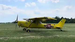 Cessna 150L Texas Taildragger Taxi, Control Check, and Takeoff