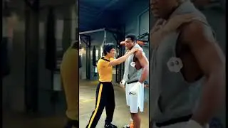 Bruce Lee Shows Muhammad Ali New Techniques #gym #brucelee #youtubeshorts #reels #teacher #shorts