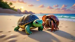 Three Baby Turtles Crawl to the Sea | Turtle Song for Kids | Ocean Animal Rhymes & Counting Song