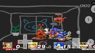 Super Smash Bros. Brawl, Team Zelda vs Team Sonic