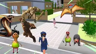 Scary Creatures Attack School Kids 😱 | #Sakura School Simulator Horror Story 
