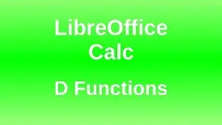 LibreOffice Calc - Database Functions