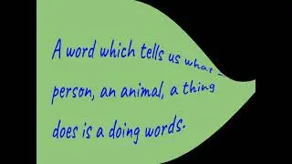 Let's learn Doing words