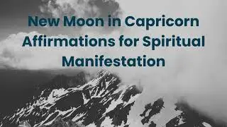🌑✨ New Moon in Capricorn Affirmations | Spiritual Manifestation ✨🌑