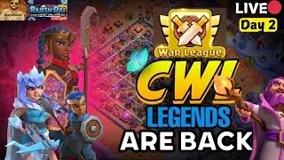 LIVE 🔴 | CWL Day 2 | CWL Attacks, Base Visits, War Strategies & More | Clash Of Clans Live #coc