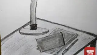Study table lamp drawing
