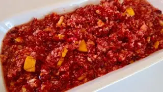 Клюквенно-апельсиновый релиш на День благодарения, простой рецепт