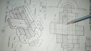 Socket and Spigot joint. Cotter joint Machine drawing(Malayalam)