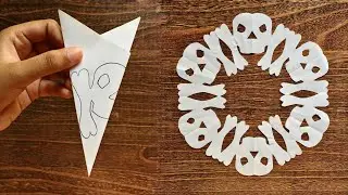 DIY Skull & Bones Halloween Snowflake Tutorial | Easy Paper Craft