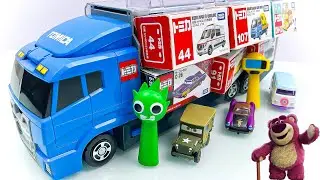 Disney Pixar Cars | Unbox 13 Tomica Cars & Loading Up on Giant Okatazuke |   Fun Cars