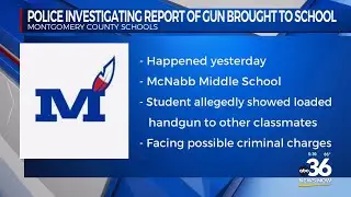 Montgomery county schools investigating report of student bringing gun to school 091824