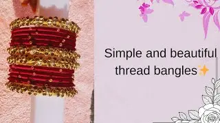 Beautiful thread bangles✨|gold and maroon  comment down for the price details #bangles 