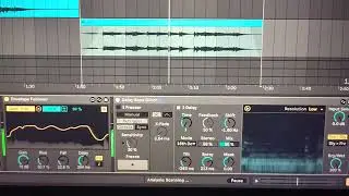 envelope follower mapped to phase and glitch delay