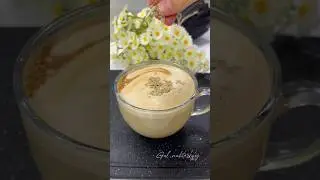 Латте с халвой #новыйрецепт