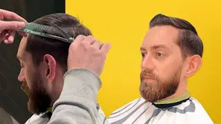 Simple Mens Haircut on a Difficult Head Shape 💈 #barber #haircut #haircuttutorial