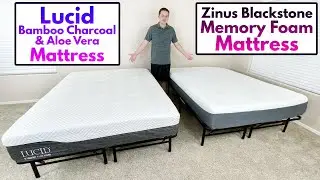 Lucid Bamboo Charcoal & Aloe Vera Hybrid vs Zinus Blackstone Memory Foam Mattresses!