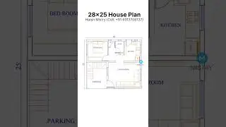 28x25 House plan design #shorts