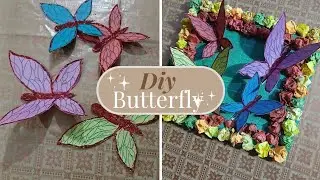 Diy butterfly frame | waste material craft ideas | Make this stunning art at home | Easy & beautiful